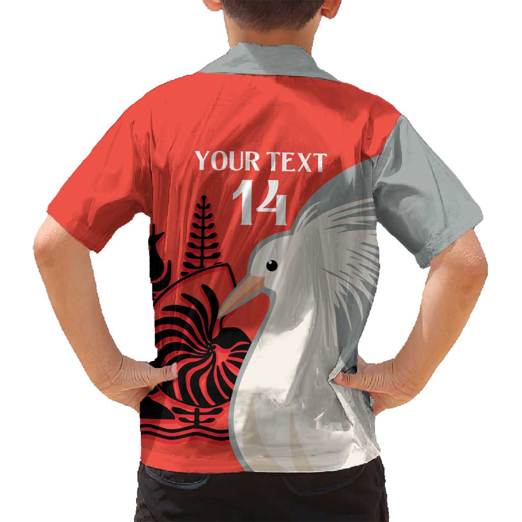 Custom Nouvelle-Caledonie Football Family Matching Puletasi and Hawaiian Shirt Allez Les Cagous Simple Style LT14 - Polynesian Pride