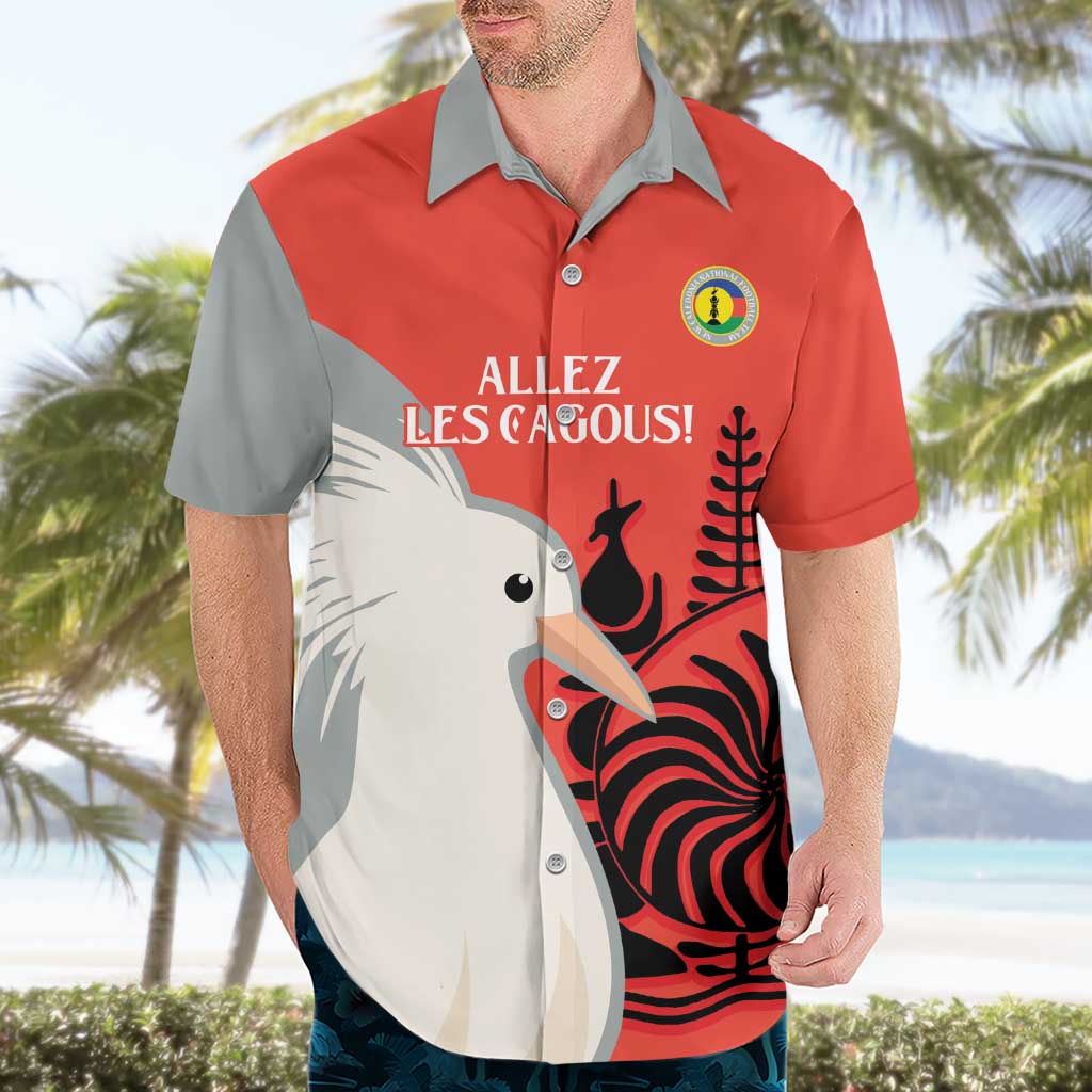 Custom Nouvelle-Caledonie Football Hawaiian Shirt Allez Les Cagous Simple Style