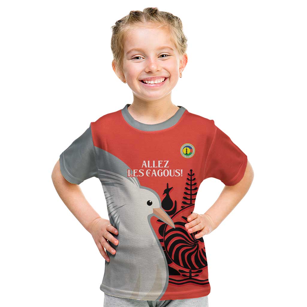 Custom Nouvelle-Caledonie Football Kid T Shirt Allez Les Cagous Simple Style