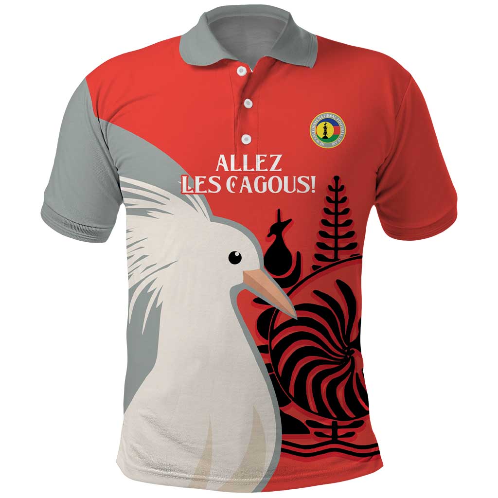 Custom Nouvelle-Caledonie Football Polo Shirt Allez Les Cagous Simple Style