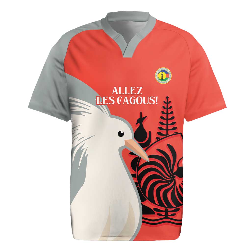 Custom Nouvelle-Caledonie Football Rugby Jersey Allez Les Cagous Simple Style LT14 Red - Polynesian Pride