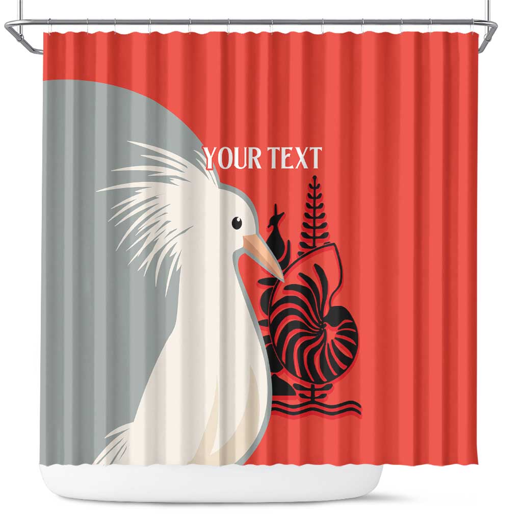 Custom Nouvelle-Caledonie Football Shower Curtain Allez Les Cagous Simple Style LT14 Red - Polynesian Pride