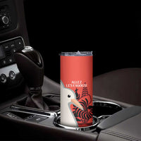 Custom Nouvelle-Caledonie Football Skinny Tumbler Allez Les Cagous Simple Style LT14 - Polynesian Pride