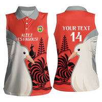 Custom Nouvelle-Caledonie Football Women Sleeveless Polo Shirt Allez Les Cagous Simple Style LT14 - Polynesian Pride