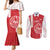 Custom Tahiti Football Couples Matching Mermaid Dress and Long Sleeve Button Shirt Go Toa Aito
