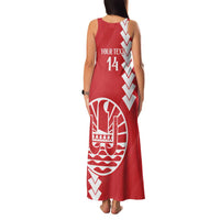 Custom Tahiti Football Family Matching Tank Maxi Dress and Hawaiian Shirt Go Toa Aito LT14 - Polynesian Pride