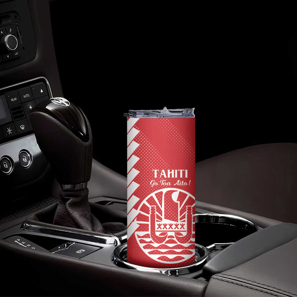 Custom Tahiti Football Skinny Tumbler Go Toa Aito