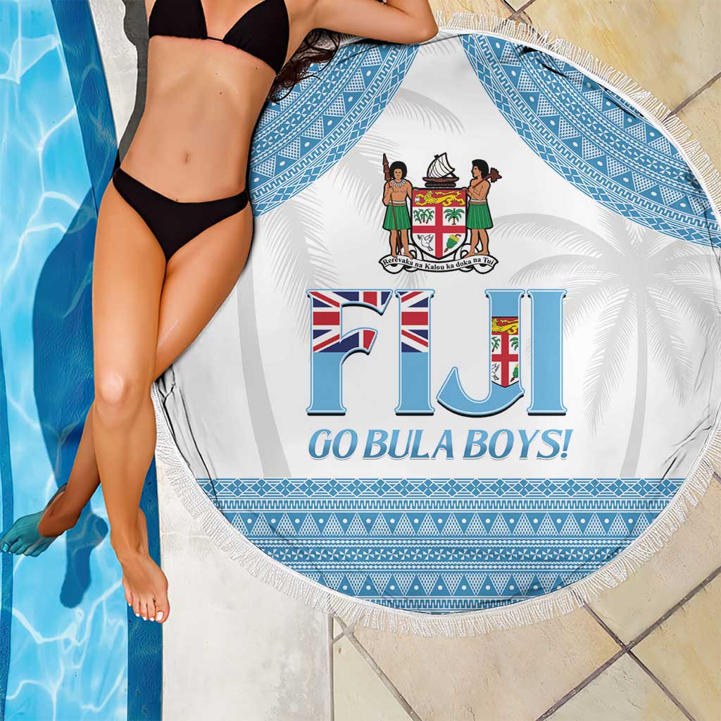 Custom Fiji Tapa Football Beach Blanket Go Bula Boy!