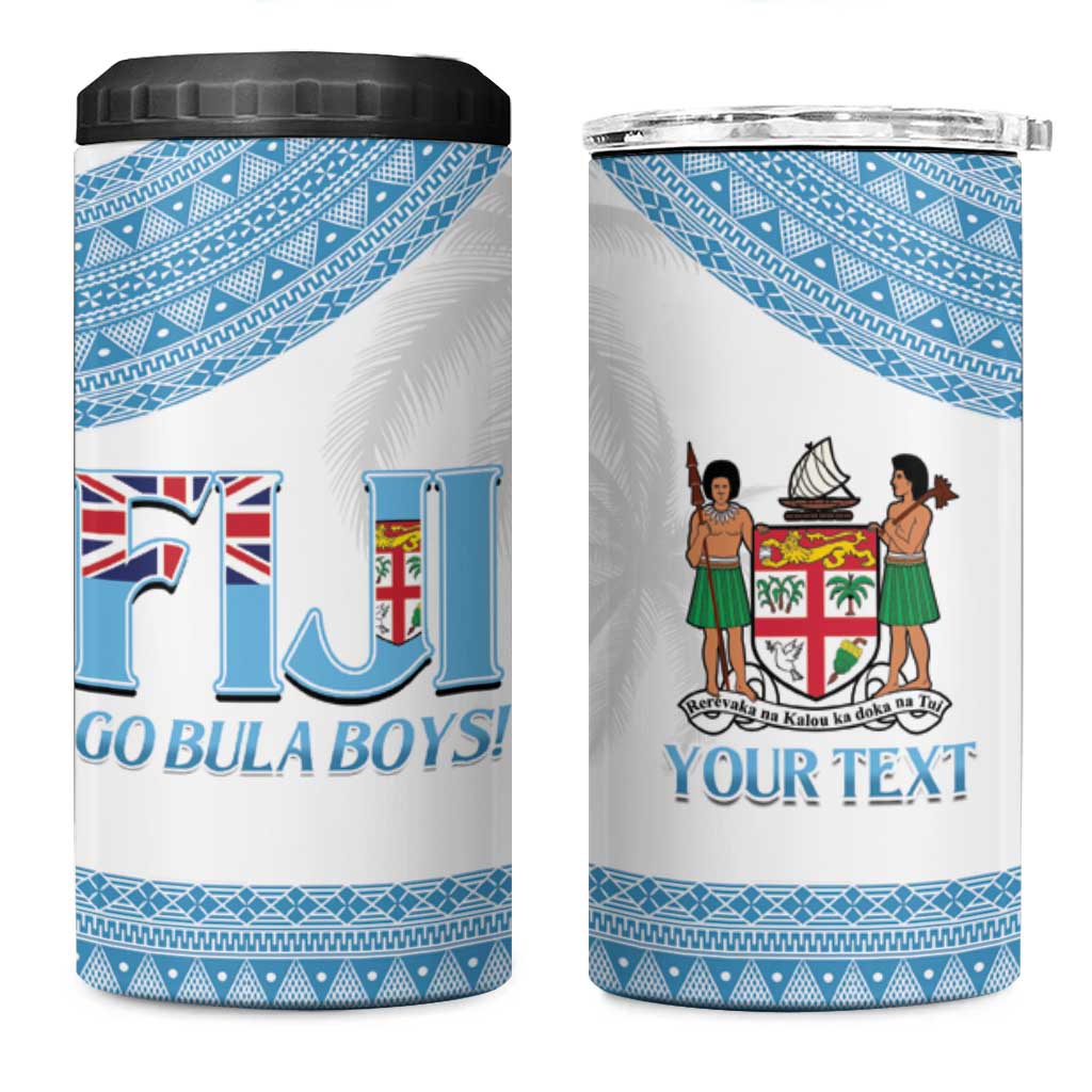 Custom Fiji Tapa Football 4 in 1 Can Cooler Tumbler Go Bula Boy!
