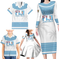 Custom Fiji Tapa Football Family Matching Long Sleeve Bodycon Dress and Hawaiian Shirt Go Bula Boy! LT14 - Polynesian Pride