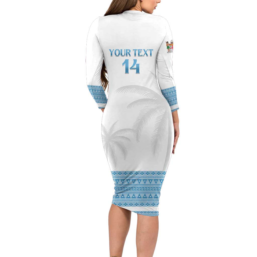 Custom Fiji Tapa Football Family Matching Long Sleeve Bodycon Dress and Hawaiian Shirt Go Bula Boy! LT14 - Polynesian Pride