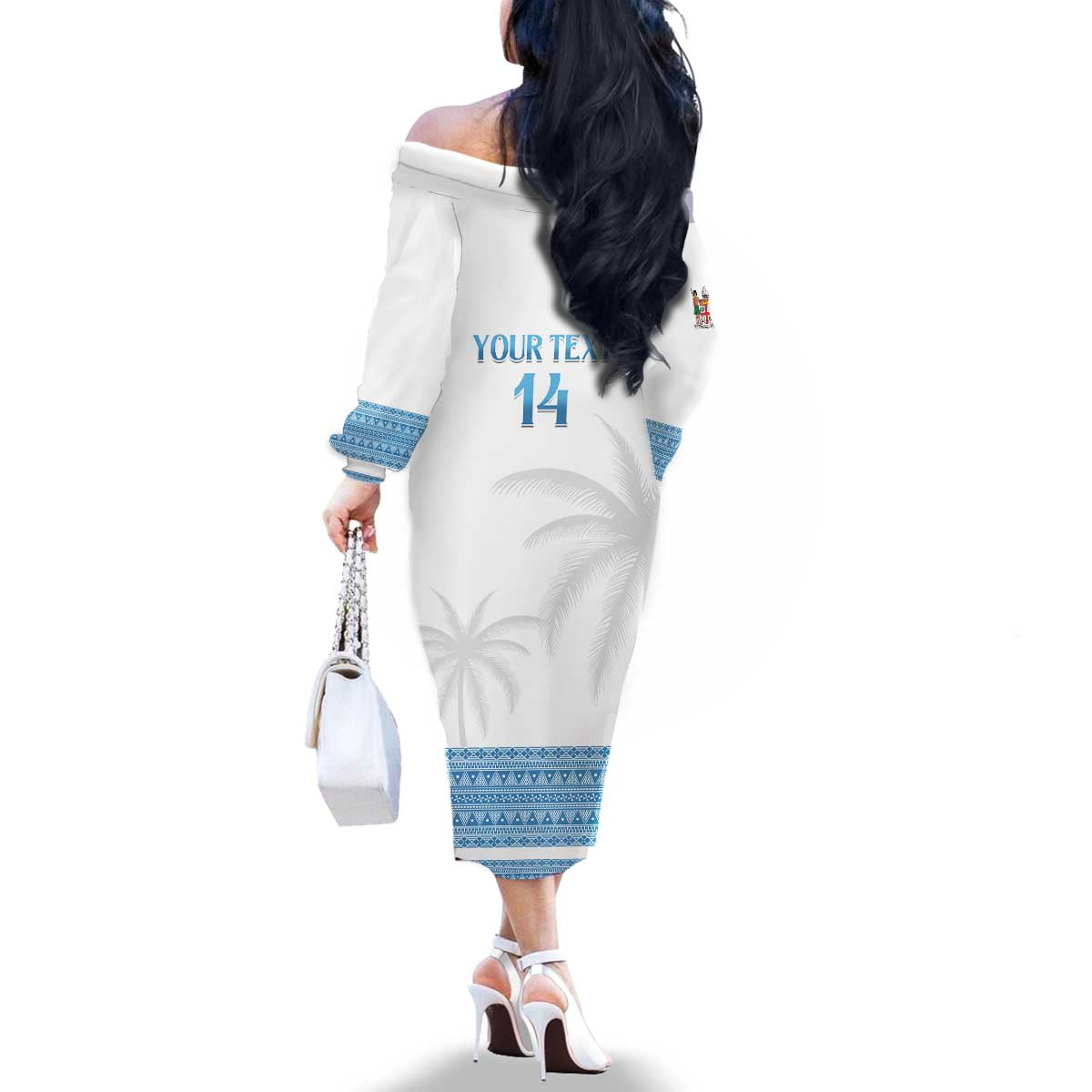 Custom Fiji Tapa Football Family Matching Off The Shoulder Long Sleeve Dress and Hawaiian Shirt Go Bula Boy! LT14 - Polynesian Pride