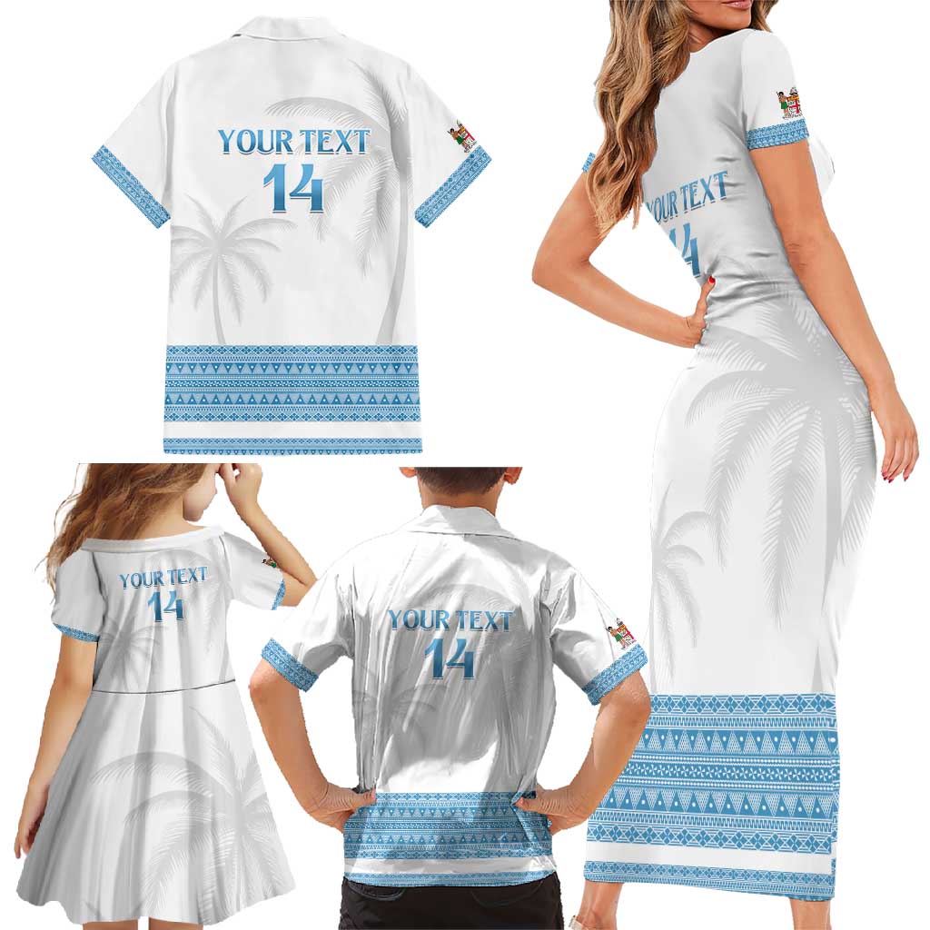 Custom Fiji Tapa Football Family Matching Short Sleeve Bodycon Dress and Hawaiian Shirt Go Bula Boy! LT14 - Polynesian Pride