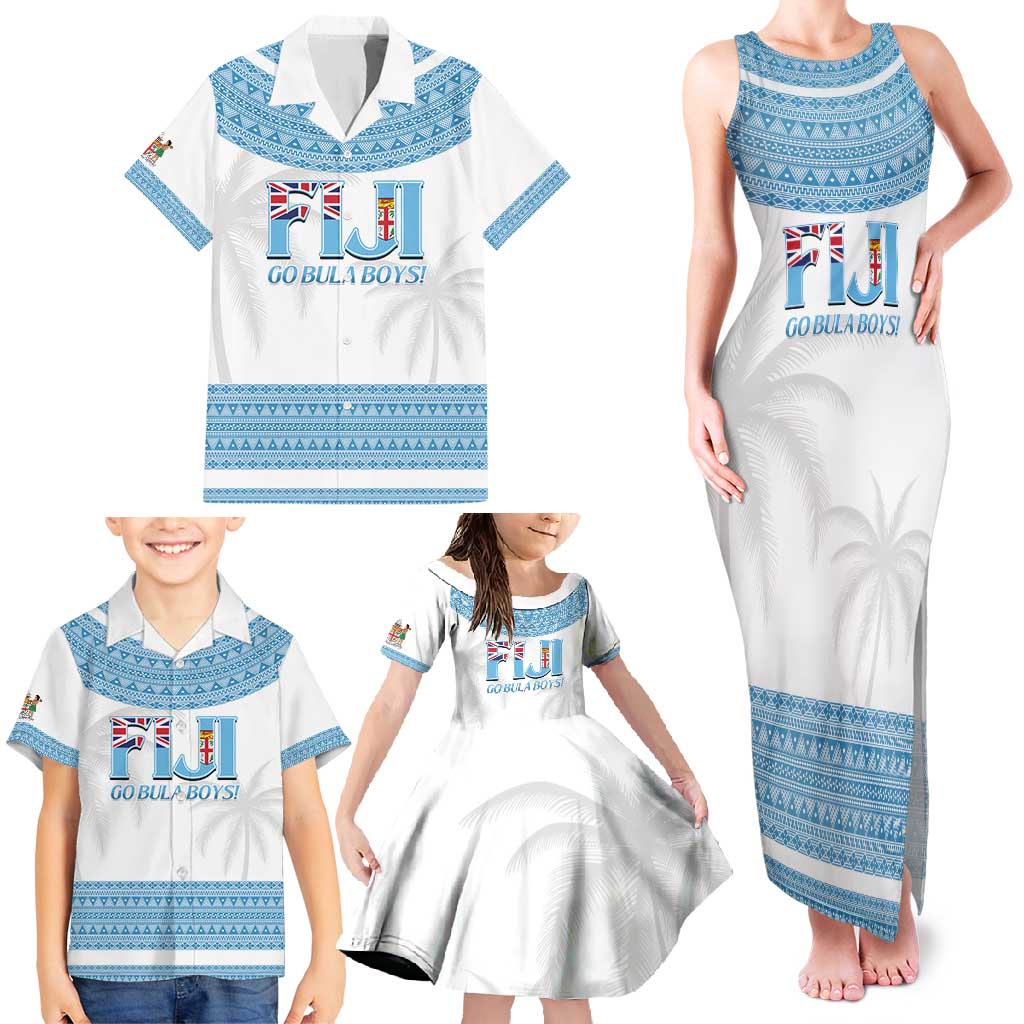Custom Fiji Tapa Football Family Matching Tank Maxi Dress and Hawaiian Shirt Go Bula Boy! LT14 - Polynesian Pride