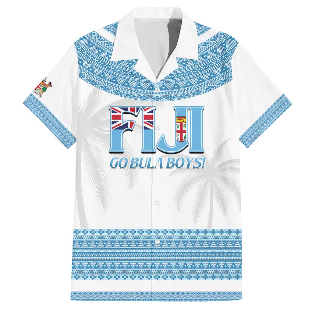 Custom Fiji Tapa Football Hawaiian Shirt Go Bula Boy! LT14 White - Polynesian Pride