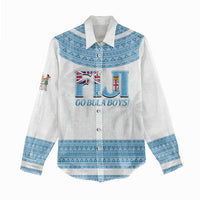 Custom Fiji Tapa Football Women Casual Shirt Go Bula Boy!