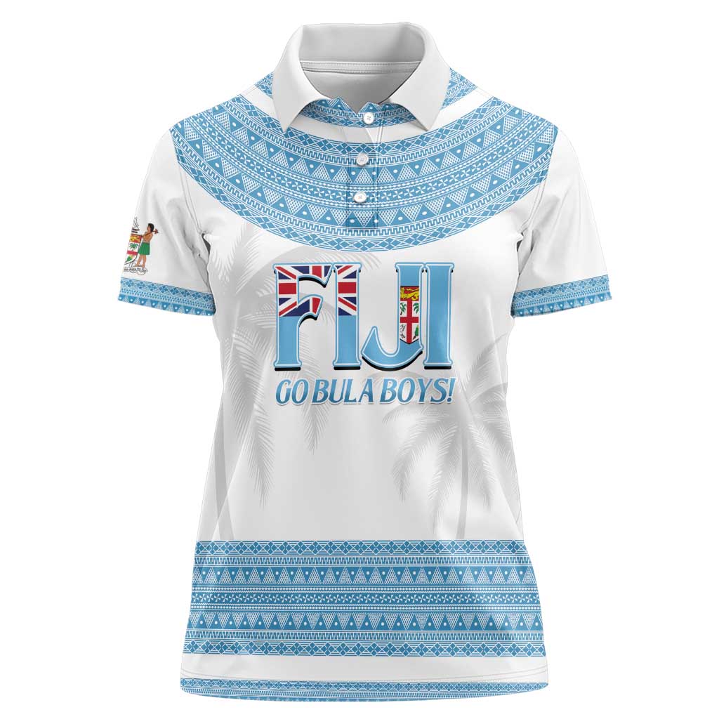 Custom Fiji Tapa Football Women Polo Shirt Go Bula Boy!