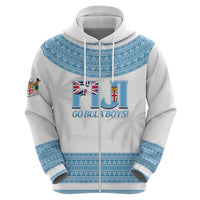 Custom Fiji Tapa Football Zip Hoodie Go Bula Boy!