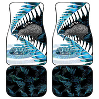 New Zealand Silver Fern Curling Personalised Car Mats Aotearoa Kiwi Ponga Paua Shell Version - Polynesian Pride