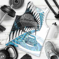 New Zealand Silver Fern Curling Personalised Men Tank Top Aotearoa Kiwi Ponga Paua Shell Version - Polynesian Pride