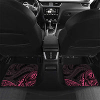 Pink Black Polynesia Floral Sea Turtle Car Mats - Polynesian Pride