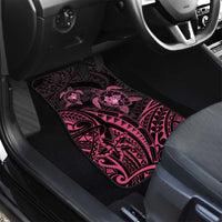 Pink Black Polynesia Floral Sea Turtle Car Mats - Polynesian Pride
