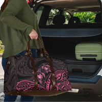 Pink Black Polynesia Floral Sea Turtle Travel Bag - Polynesian Pride