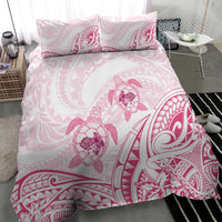 Pink White Polynesia Floral Sea Turtle Bedding Set - Polynesian Pride