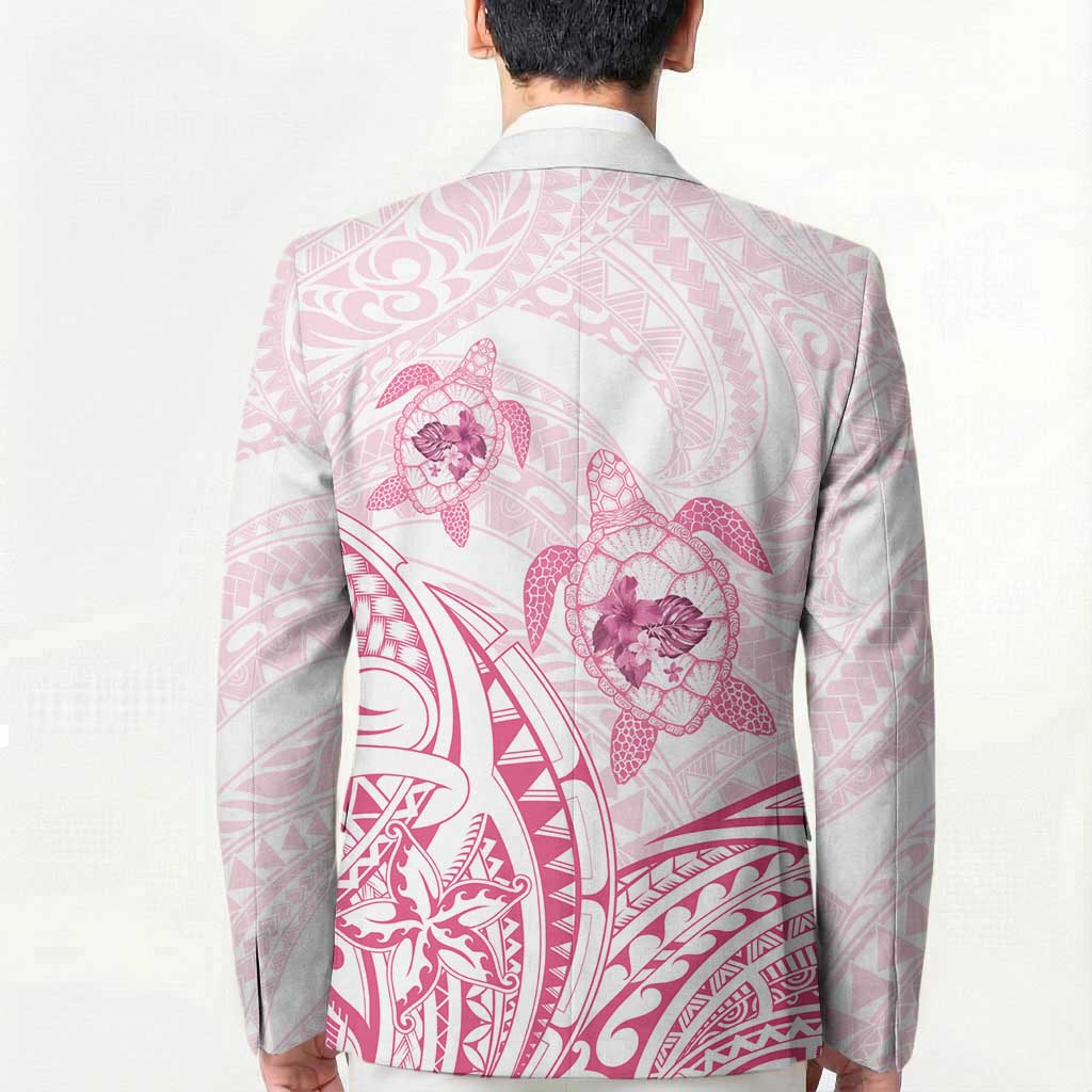 Pink White Polynesia Floral Sea Turtle Blazer - Polynesian Pride