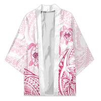 Pink White Polynesia Floral Sea Turtle Kimono - Polynesian Pride