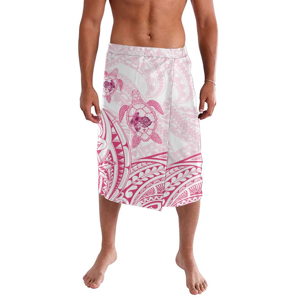 Pink White Polynesia Floral Sea Turtle Lavalava - Polynesian Pride