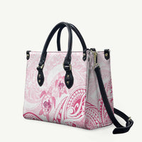 Pink White Polynesia Floral Sea Turtle Leather Bag - Polynesian Pride