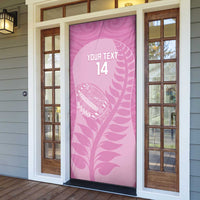 Custom New Zealand Silver Fern Rugby 2025 Door Cover All Black Aotearoa Maori Pink LT14 - Polynesian Pride