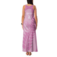 Custom New Zealand Silver Fern Rugby 2025 Family Matching Tank Maxi Dress and Hawaiian Shirt All Black Aotearoa Maori Pink LT14 - Polynesian Pride
