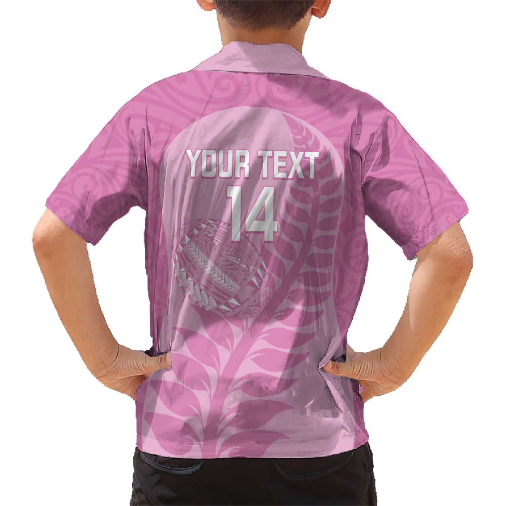 Custom New Zealand Silver Fern Rugby 2025 Hawaiian Shirt All Black Aotearoa Maori Pink LT14 - Polynesian Pride
