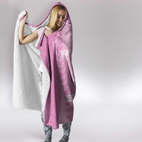 Custom New Zealand Silver Fern Rugby 2025 Hooded Blanket All Black Aotearoa Maori Pink