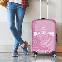 Custom New Zealand Silver Fern Rugby 2025 Luggage Cover All Black Aotearoa Maori Pink LT14 - Polynesian Pride