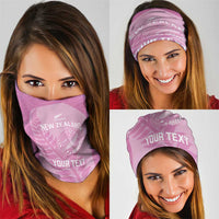 Custom New Zealand Silver Fern Rugby 2025 Neck Gaiter All Black Aotearoa Maori Pink - Polynesian Pride