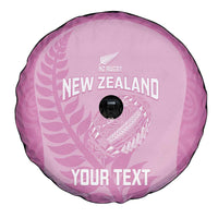 Custom New Zealand Silver Fern Rugby 2025 Spare Tire Cover All Black Aotearoa Maori Pink LT14 - Polynesian Pride