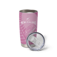 Custom New Zealand Silver Fern Rugby 2025 Tumbler Cup All Black Aotearoa Maori Pink LT14 - Polynesian Pride