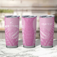 Custom New Zealand Silver Fern Rugby 2025 Tumbler Cup All Black Aotearoa Maori Pink LT14 - Polynesian Pride