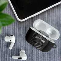 Custom New Zealand Silver Fern Rugby 2025 AirPods Case Go Champions Aotearoa Maori Black - Polynesian Pride