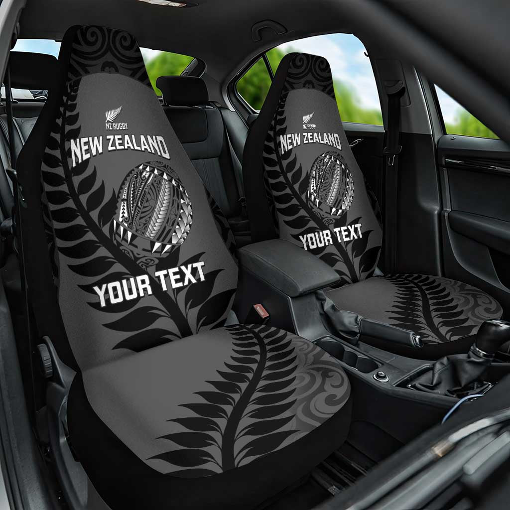 Custom New Zealand Silver Fern Rugby 2025 Car Seat Cover Go Champions Aotearoa Maori Black LT14 One Size Black - Polynesian Pride