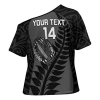 Custom New Zealand Silver Fern Rugby 2025 Cross Shoulder Shirt Go Champions Aotearoa Maori Black LT14 - Polynesian Pride