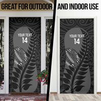 Custom New Zealand Silver Fern Rugby 2025 Door Cover Go Champions Aotearoa Maori Black LT14 - Polynesian Pride