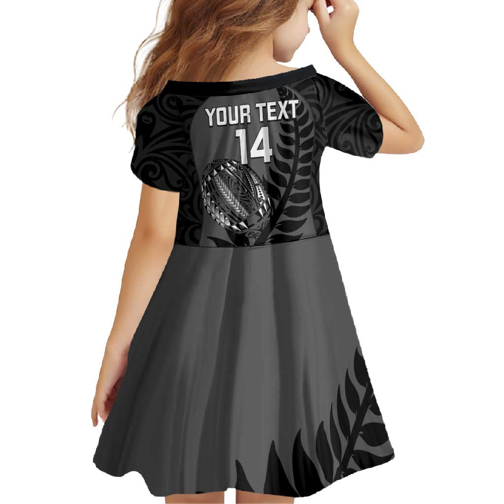 Custom New Zealand Silver Fern Rugby 2025 Family Matching Mermaid Dress and Hawaiian Shirt Go Champions Aotearoa Maori Black LT14 - Polynesian Pride