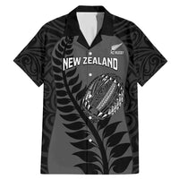 Custom New Zealand Silver Fern Rugby 2025 Family Matching Mermaid Dress and Hawaiian Shirt Go Champions Aotearoa Maori Black LT14 Dad's Shirt - Short Sleeve Black - Polynesian Pride