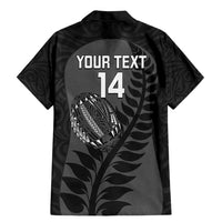 Custom New Zealand Silver Fern Rugby 2025 Family Matching Mermaid Dress and Hawaiian Shirt Go Champions Aotearoa Maori Black LT14 - Polynesian Pride