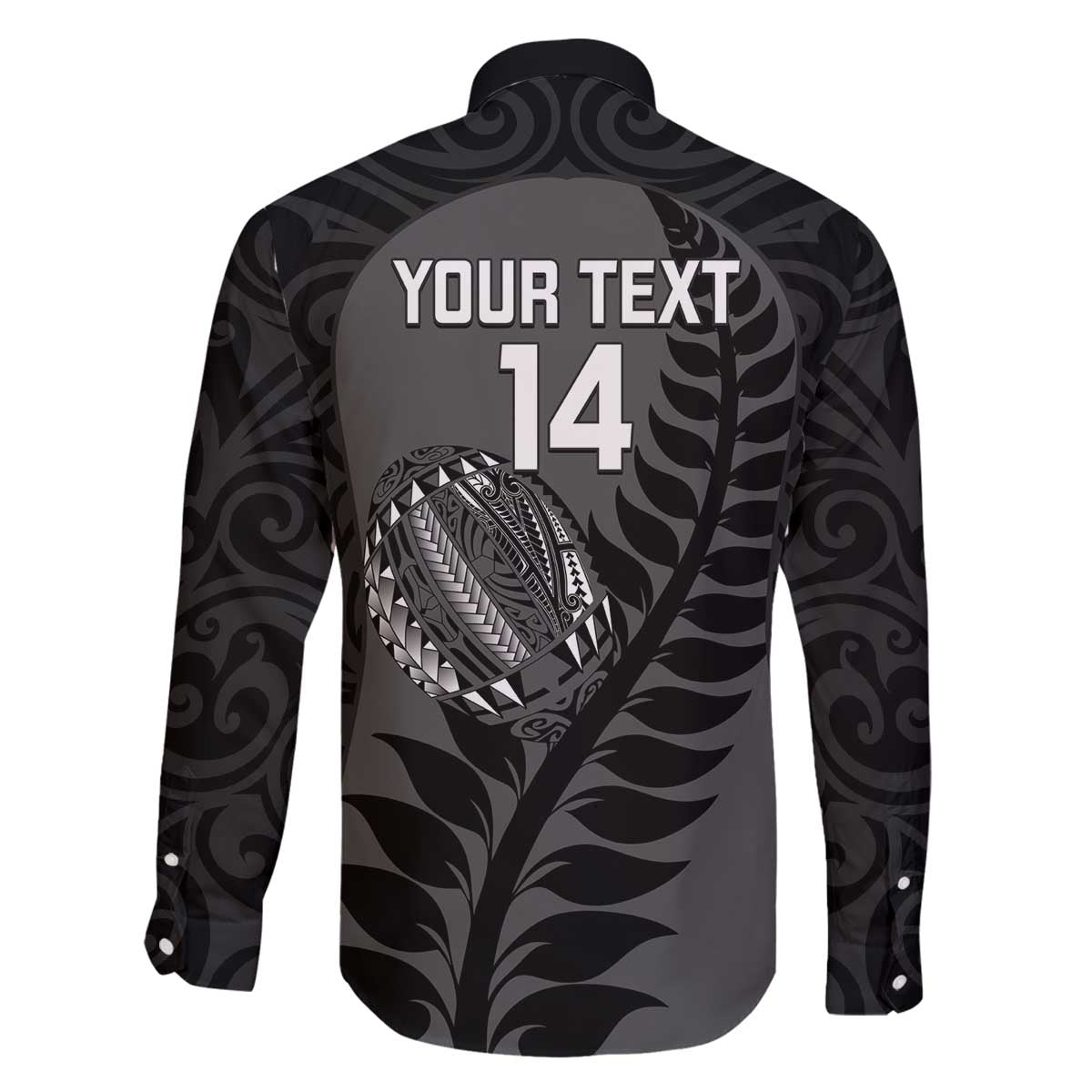 Custom New Zealand Silver Fern Rugby 2025 Family Matching Off The Shoulder Long Sleeve Dress and Hawaiian Shirt Go Champions Aotearoa Maori Black LT14 - Polynesian Pride