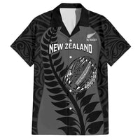 Custom New Zealand Silver Fern Rugby 2025 Family Matching Puletasi and Hawaiian Shirt Go Champions Aotearoa Maori Black LT14 Dad's Shirt - Short Sleeve Black - Polynesian Pride